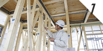 鉄と木の複合梁テクノビームを採用したパナソニックの耐震住宅工法